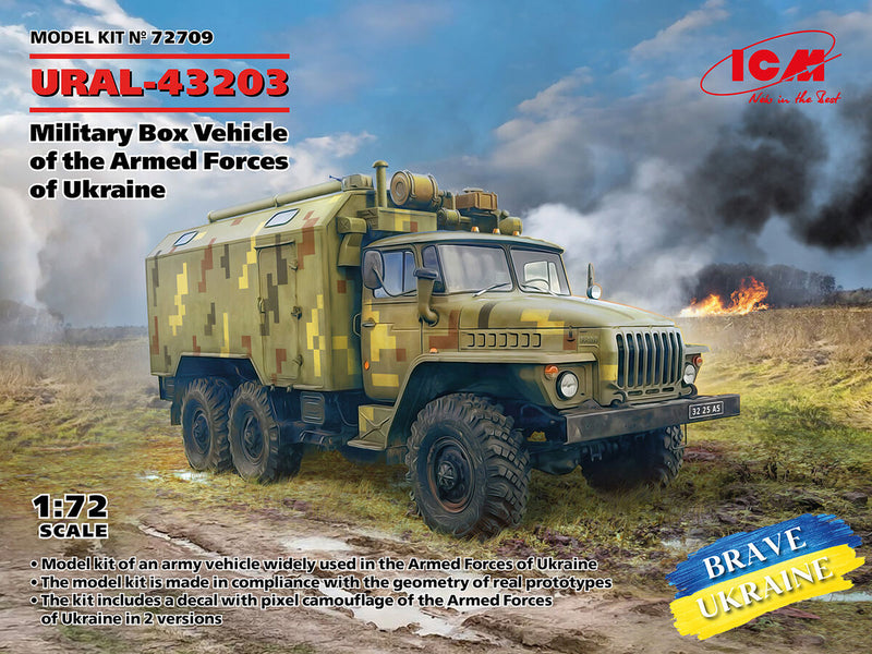 ICM 72709 URAL-43203 Military Box Vehicle Of The Armed Forces Of Ukraine