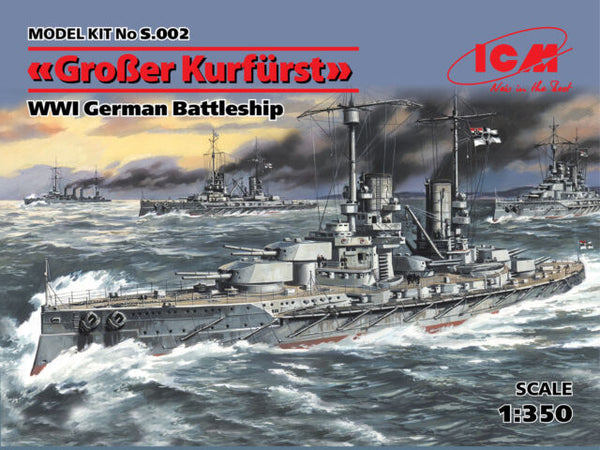 ICMS002 - 1/350 ICM Grober Kurfurst, WWI German Battleship