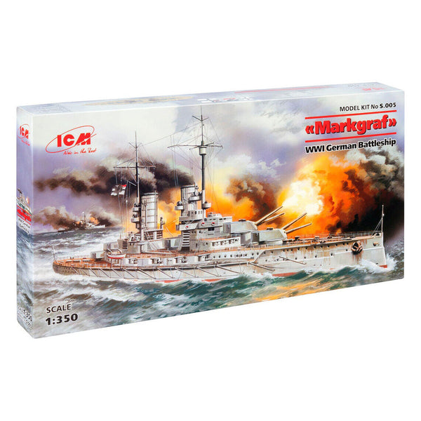 ICMS005 - 1/350 ICM "Markgraf", WWI German Battleship