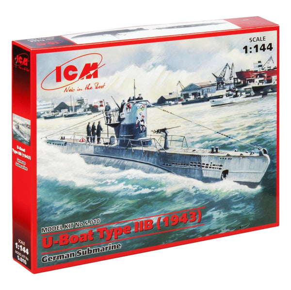 ICMS010 - 1/144 ICM U-Boat Type IIB (1943), German Submarine