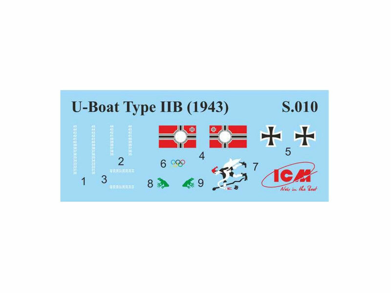 ICMS010 - 1/144 ICM U-Boat Type IIB (1943), German Submarine