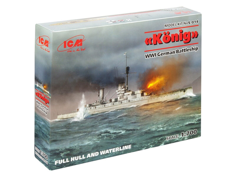 ICMS014 - 1/700 ICM Konig WWI German Battleship, full hull and waterline