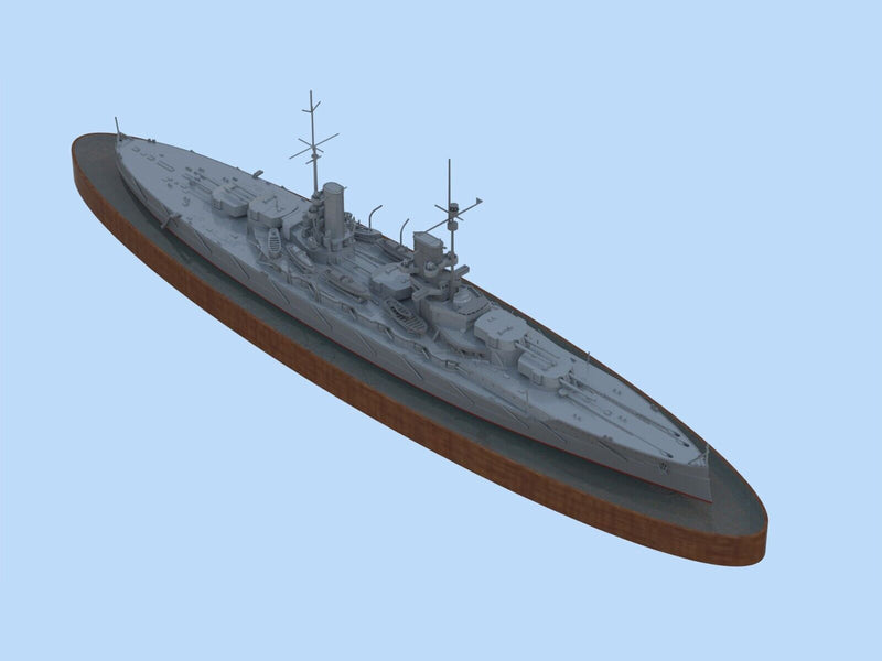 ICMS015 - 1/700 ICM Grober Kurfurst (full hull & waterline), WWI German Battleship