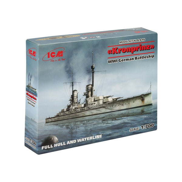 ICMS016 - 1/700 ICM Kronprinz (full hull & waterline), WWI German Battleship