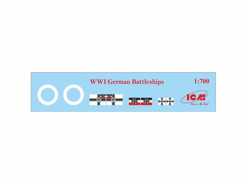 ICMS017 - 1/700 ICM Markgraf (full hull & waterline), WWI German Battleship