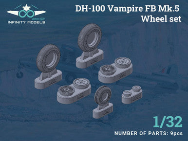 1/32 Infinity Models Vampire FB Mk.5 Wheel set