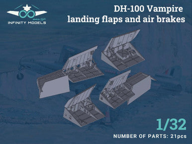 1/32 Infinity Models Vampire landing flaps and air brakes