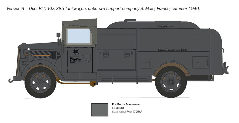 OPEL BLITZ TANKWAGEN KFZ. 385