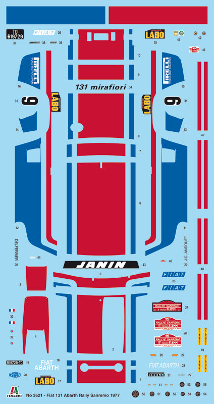 FIAT 131 ABARTH 1977SAN REMO RALLY WINNR