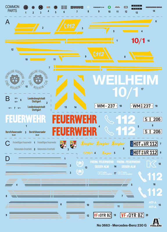 MERCEDES G230 FEUERWEHR 1/24