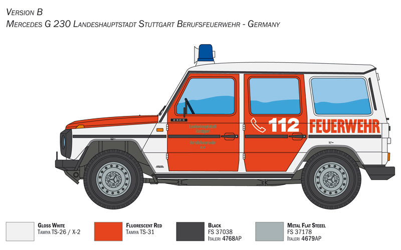 MERCEDES G230 FEUERWEHR 1/24