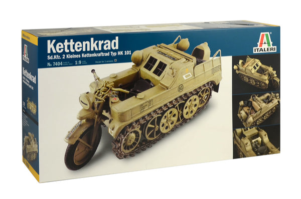 Italeri 7404 Kettenkrad WWII Military Vehicle 1/9 Scale Model Kit