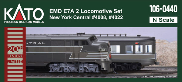 EMD F7A 2 Locomotive Set - New York Central #4008, 4022