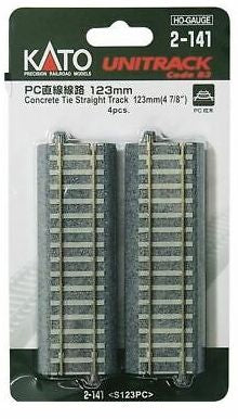 H 123mm (4 7/8") Concrete Tie Straight Track [4 pcs]