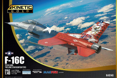 1/48 Kinetic F-16C Texas ANG The Lone Star Gunfighters