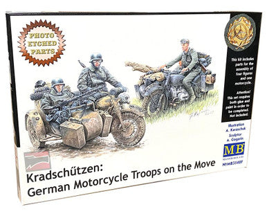 1/35 Master Box German Motorcycle Troops on the Move (Deluxe w/PE)