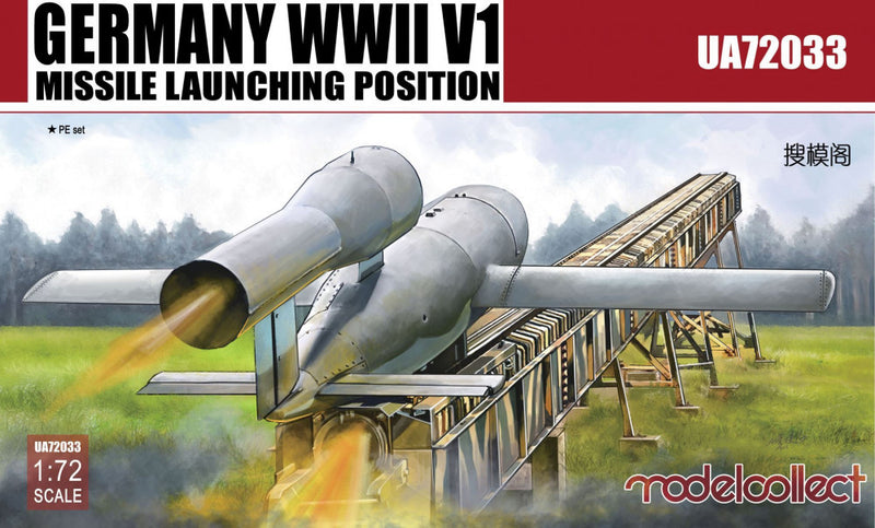 MCUA72033 - 1/72 ModelCollect Germany WWII V1 Missile launching position