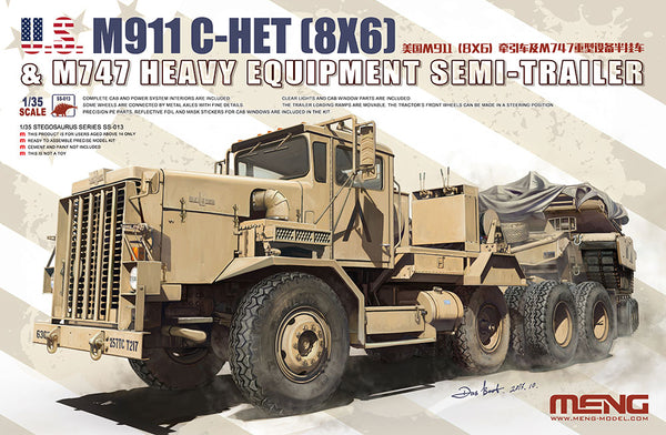 US M911 C-HET Heavy Tractor (8x6) & M747 Heavy Equipment Semi-Trailer