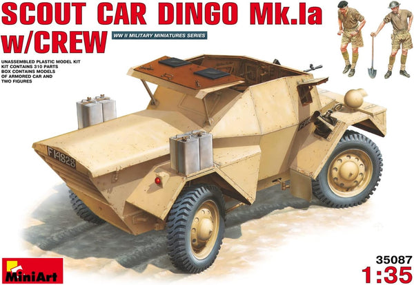 MiniArt 1:35 Scale Scout Car Dingo Mk 1a w/Crew Plastic Model Kit