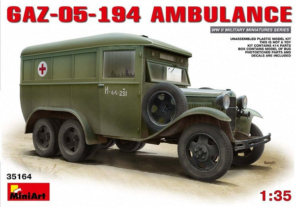 MiniArt Models GAZ-05-194 Ambulance Model Kit (1/35 Scale)