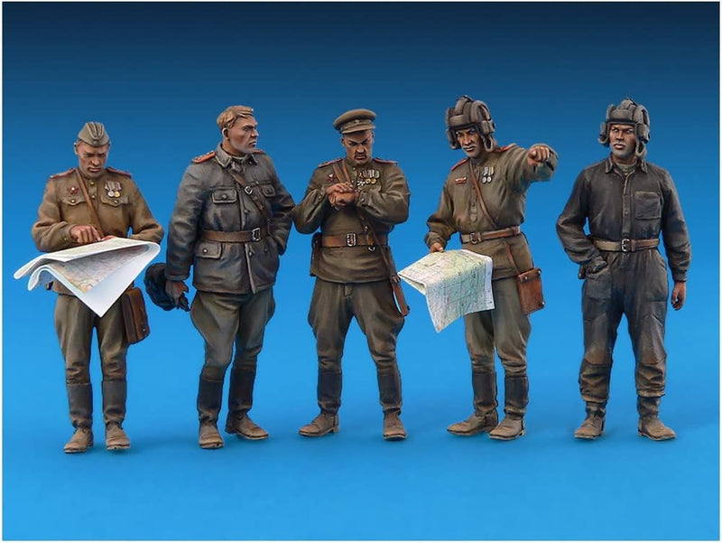 Mini Art MA35365 1/35 Soviet Army Officer for Field Meetings, Set of 5, Special Edition, Plastic Model