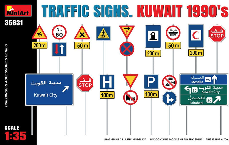 MiniArt Traffic Signs Kuwait 1990s