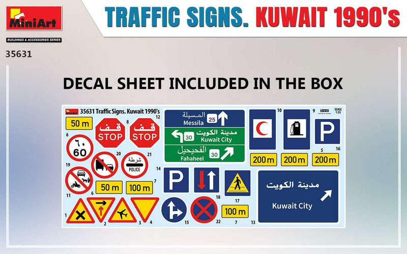 MiniArt Traffic Signs Kuwait 1990s