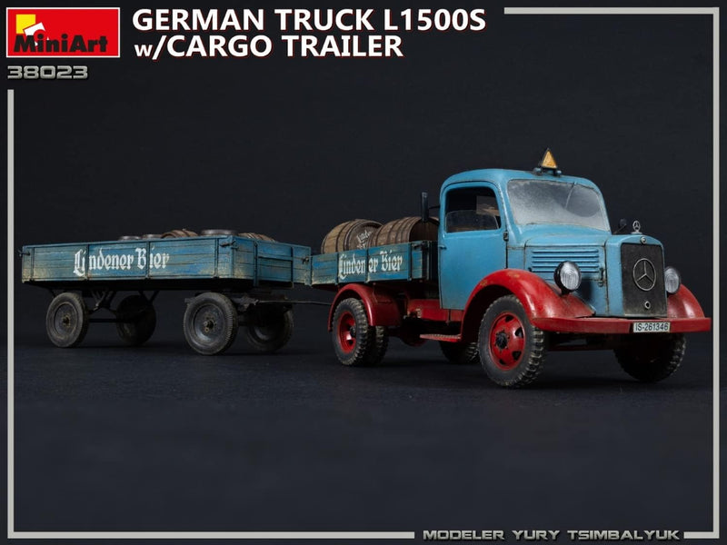 MiniArt German Truck L1500s with Cargo Trailer