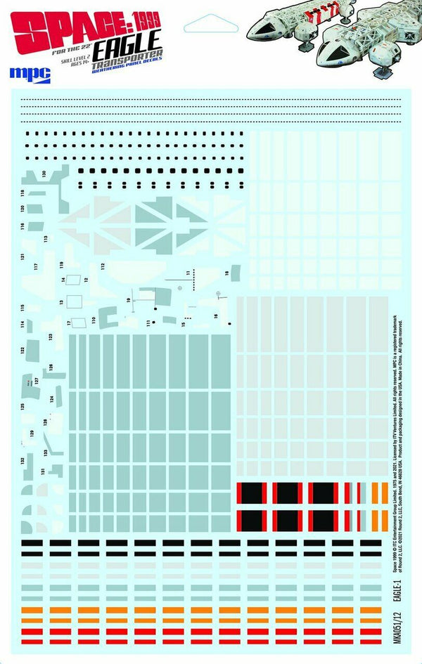 Polar Lights Space 1999: Eagle 22" Transporter Panel Decals Set