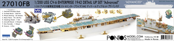 USS CV-6 Enterprise 1942 Detail up set (20B Deck Blue)