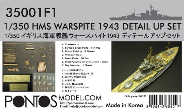 HMS Warspite Detail up set