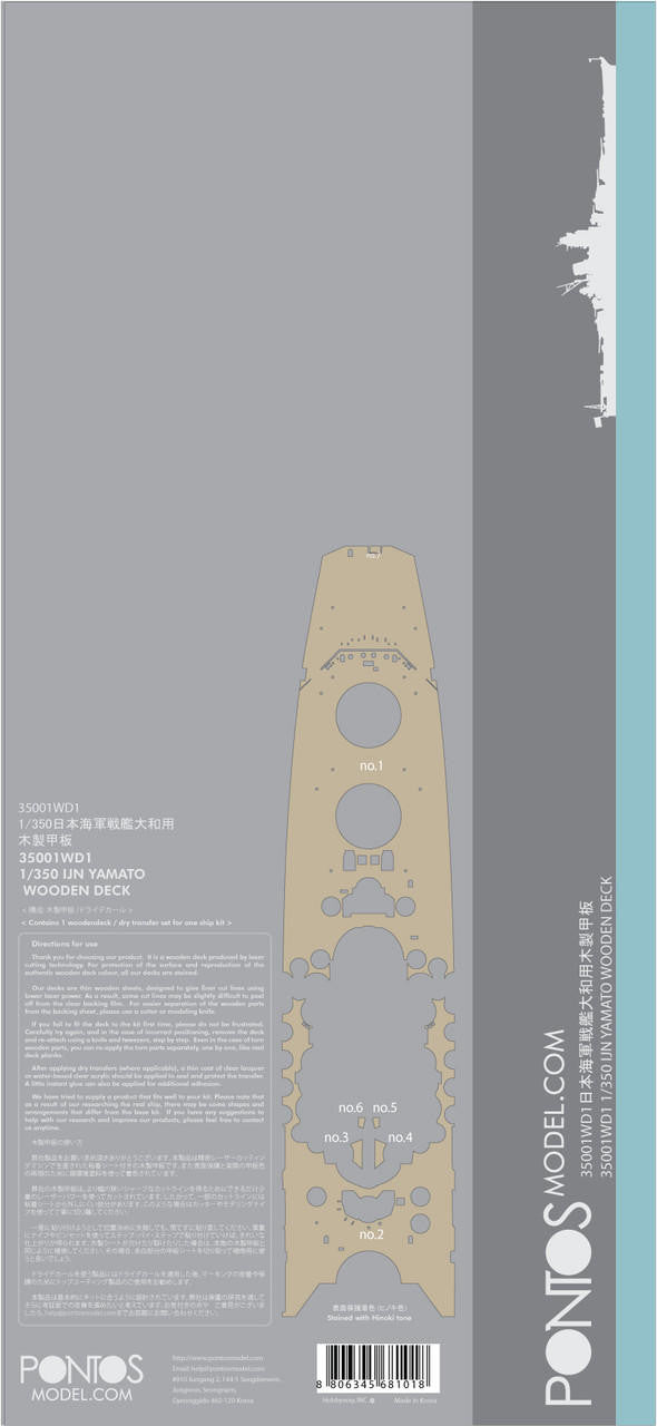 IJN Yamato Wooden Deck set