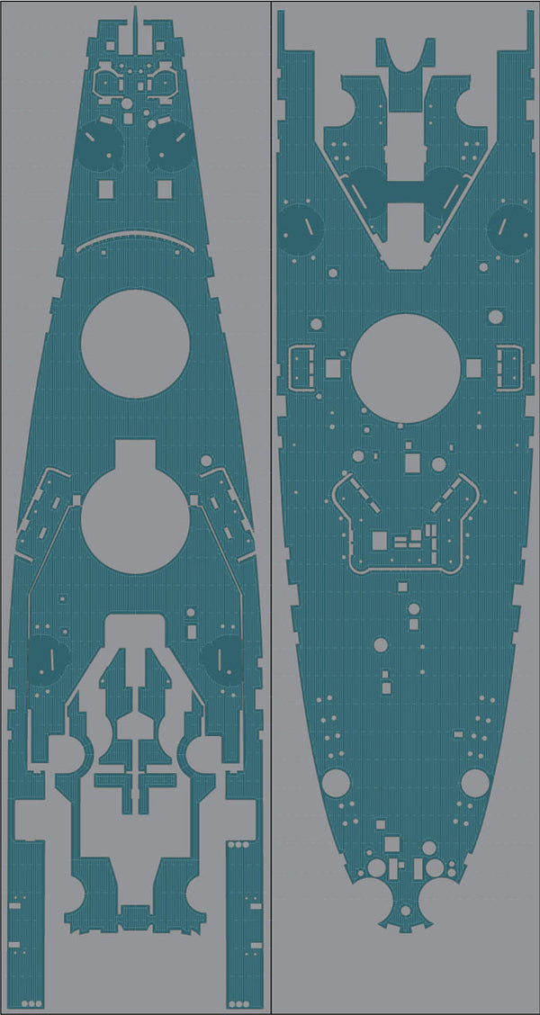 USS BB-63 Missouri Wooden Deck set Blue Deck