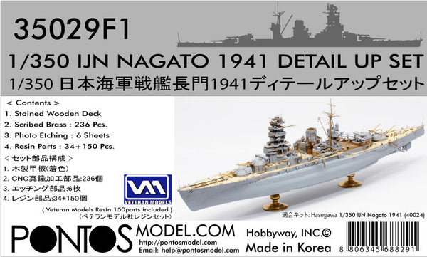 IJN Nagato 1941 Detail up set for Hasegawa