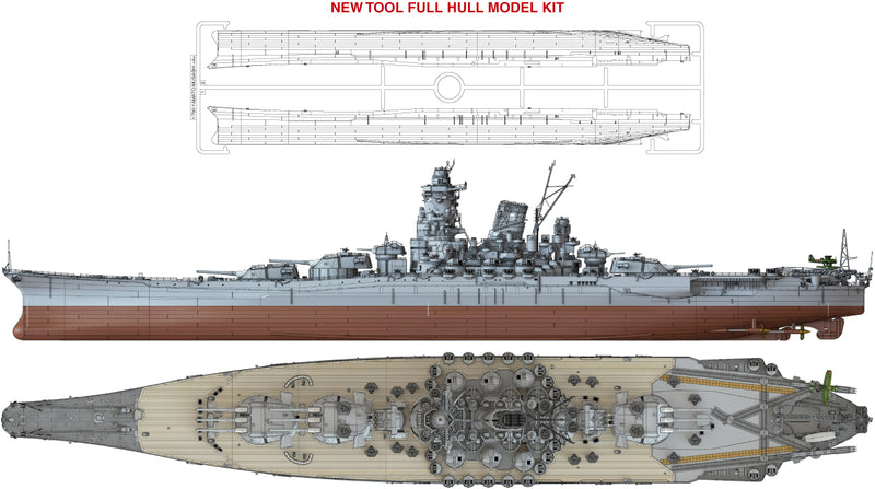 IJN Battleship Yamato 1945 Plastic Model Kit