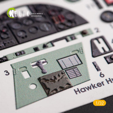 1/32 Kelik Hawker Hurricane Mk.IIB - Interior 3D Decal for Revell kit