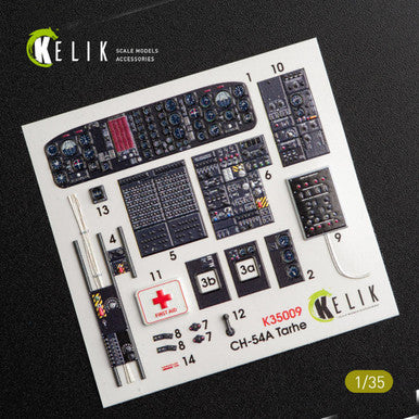 1/35 Kelik CH-54A Tarhe interior 3D decals for ICM kit