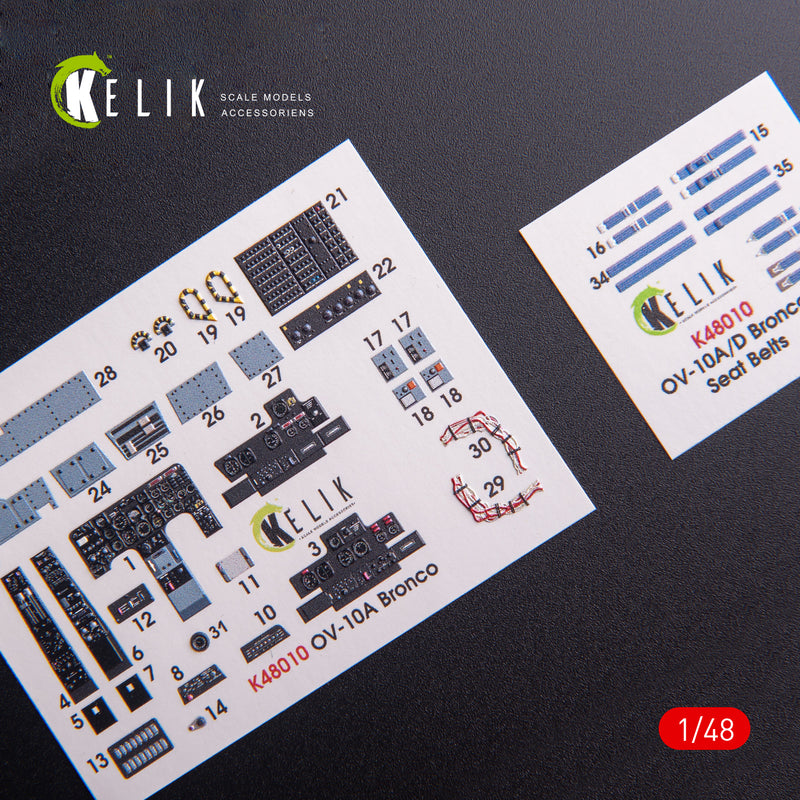 Reskit OV-10A Bronco interior 3D decals for Icm kit  (1/48)