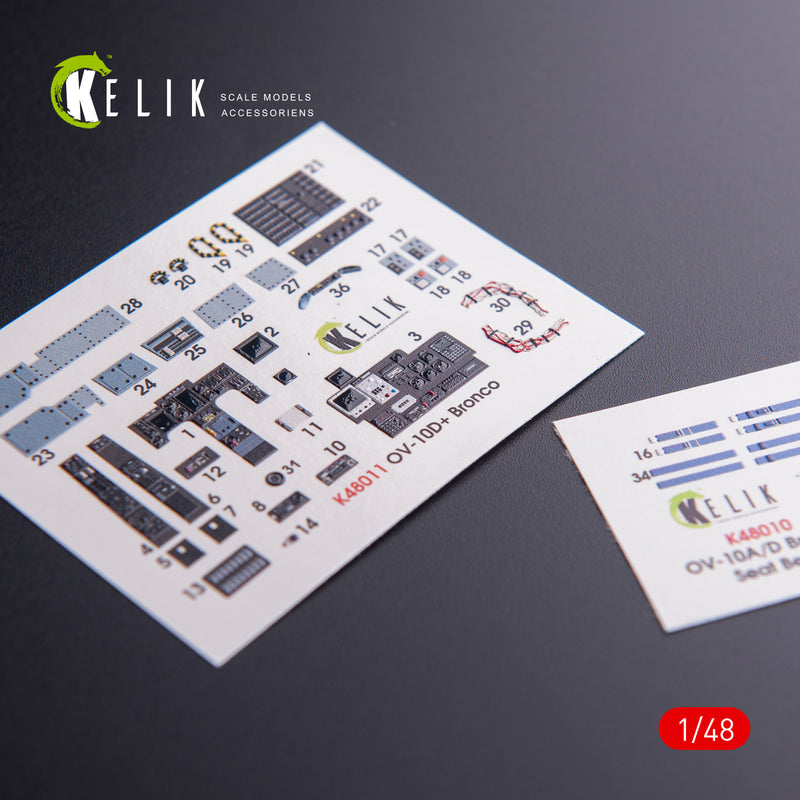 Reskit OV-10D+ Bronco interior 3D decals for Icm kit (1/48)