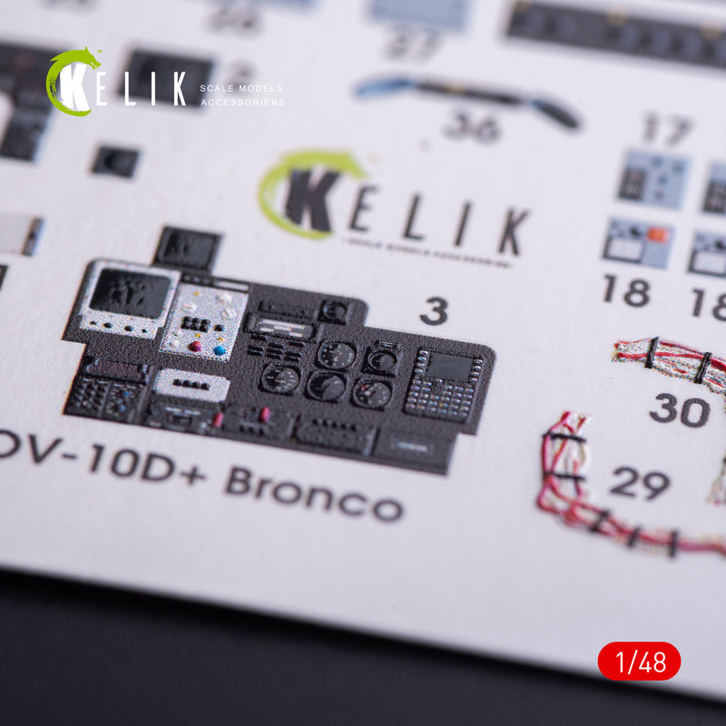 Reskit OV-10D+ Bronco interior 3D decals for Icm kit (1/48)