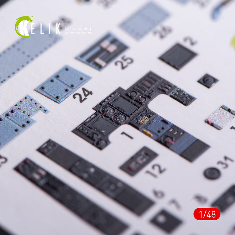 Reskit OV-10D+ Bronco interior 3D decals for Icm kit (1/48)