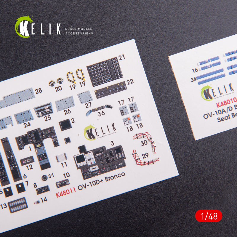 Reskit OV-10D+ Bronco interior 3D decals for Icm kit (1/48)