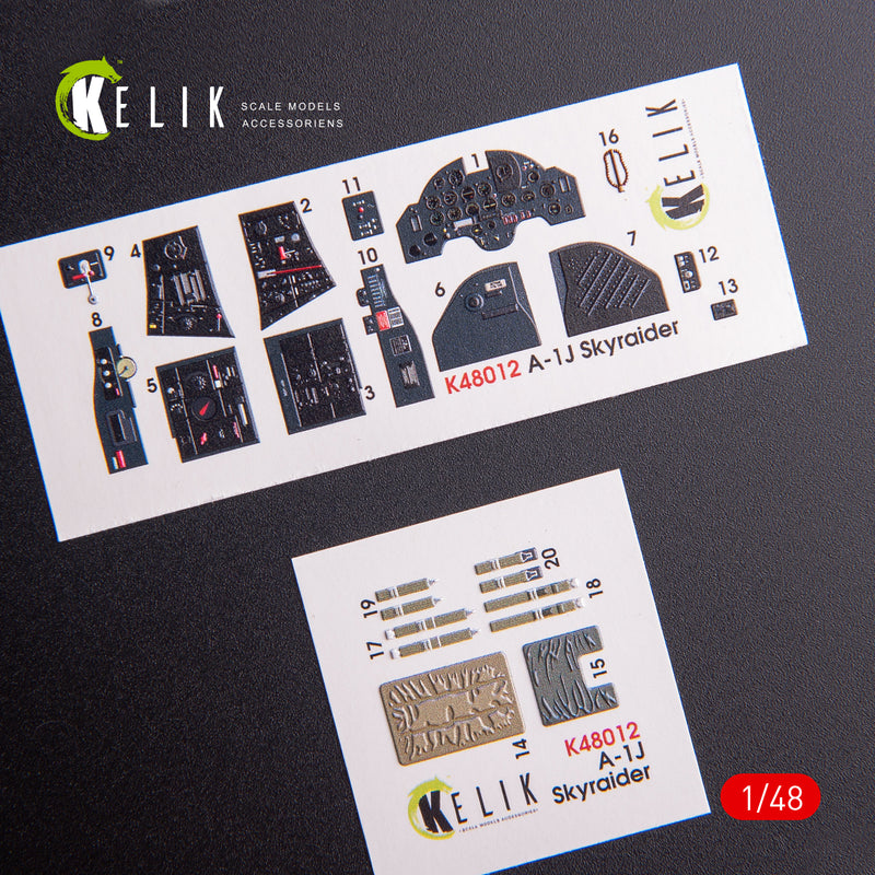 Reskit A-1J Skyraider interior 3D decals for Tamiya kit  (1/48)