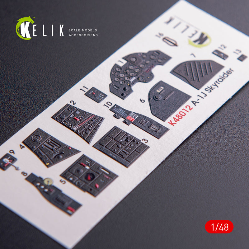 Reskit A-1J Skyraider interior 3D decals for Tamiya kit  (1/48)