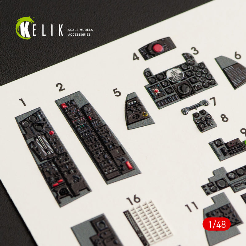 Reskit F-4B/N interior 3D decals for Academy kit  (1/48)