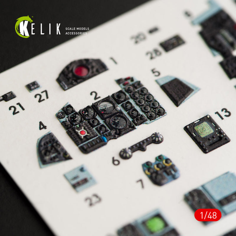 Reskit F-4B interior 3D decals for Tamiya kit