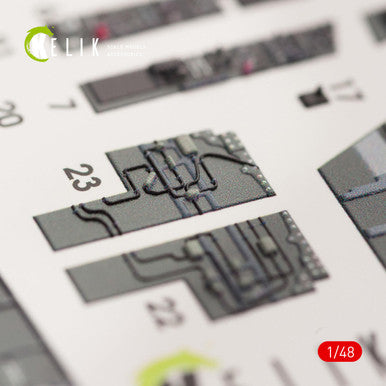 1/48 Kelik F/A-18B Hornet interior 3D decals for Kinetic kit