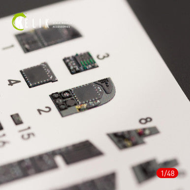 1/48 Kelik F/A-18B Hornet interior 3D decals for Kinetic kit