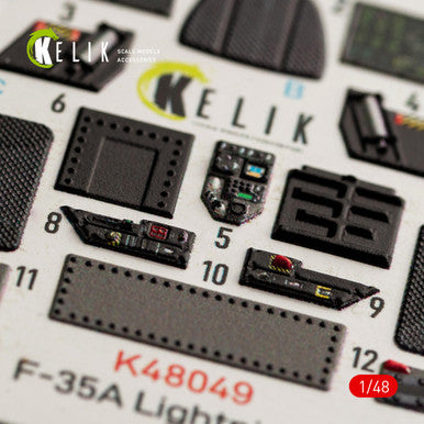 1/48 Kelik F-35A Lightning II interior 3D decals for Meng kit