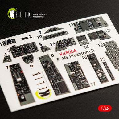 1/48 Kelik F-4G  interior 3D decals for Meng  kit